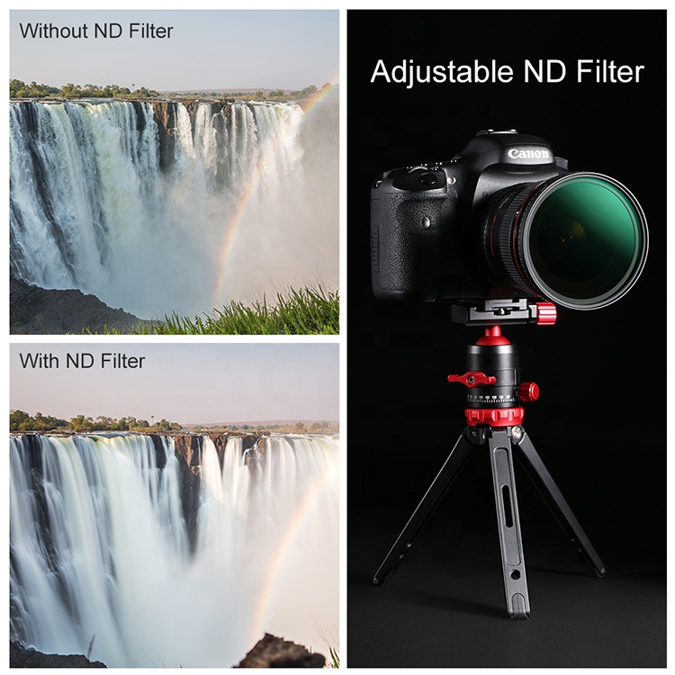 K&F Concept 67MM Nano-X Variable/Fader ND Filter, ND8~ND128, W/O Black Cross