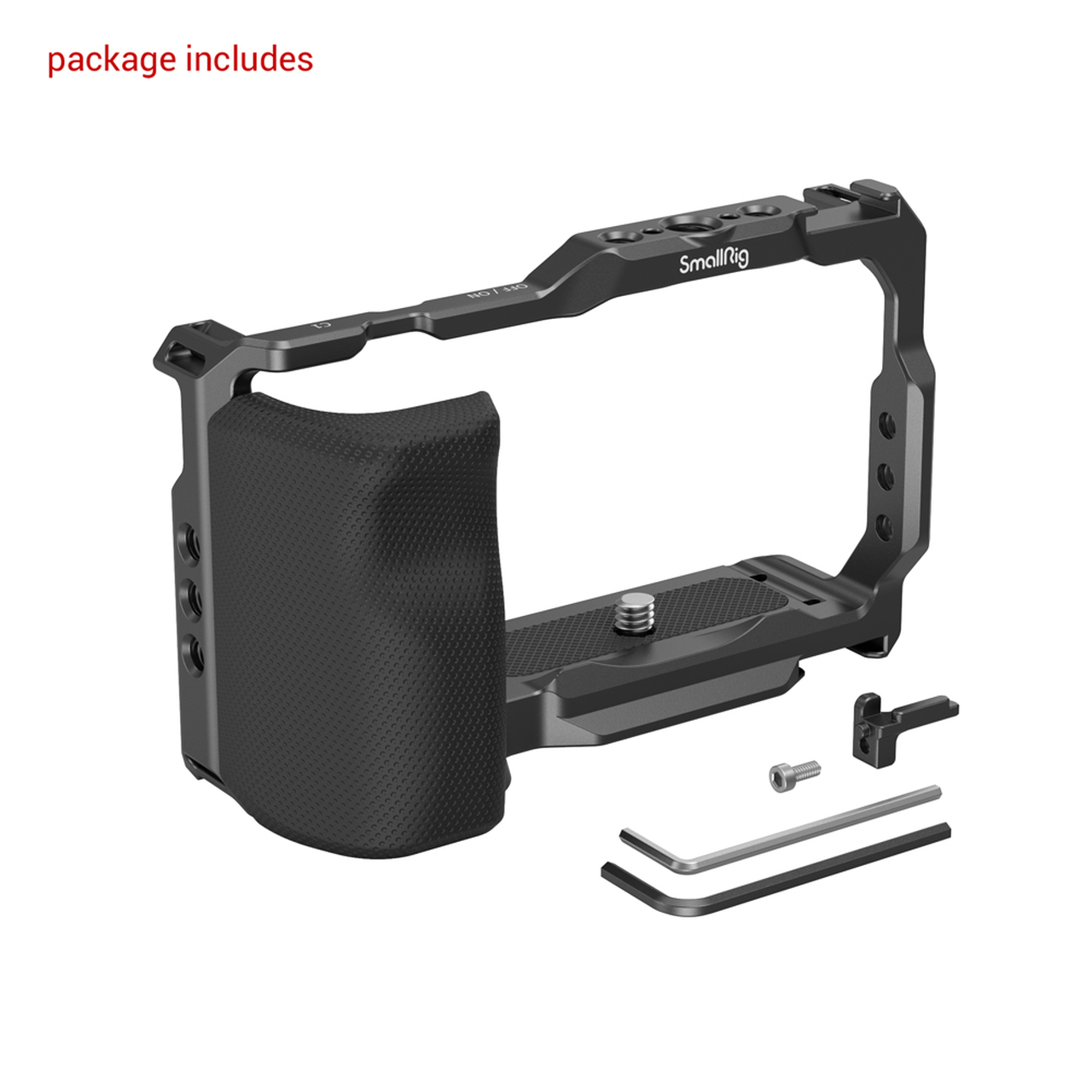 SMALLRIG ZV-E10 Cage with Silicone Handle and Built-in Threaded Holes, Cold  Shoe and Quick Release Plate for Sony ZV-E10-3538