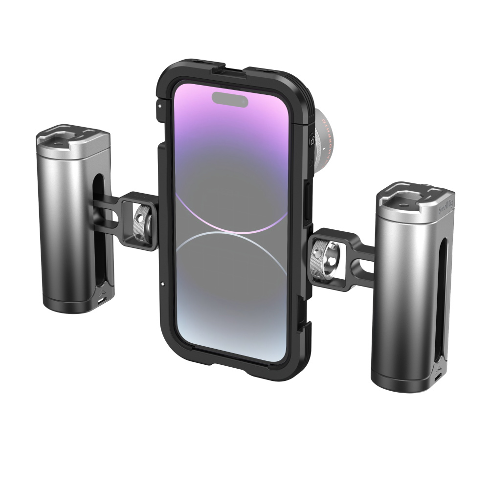 SmallRig Mobile Video Cage Kit with Dual Handles for iPhone 15 Pro