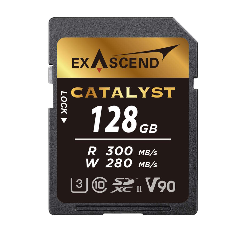 Exascend Catalyst UHS-II SD card, V90,128GB /