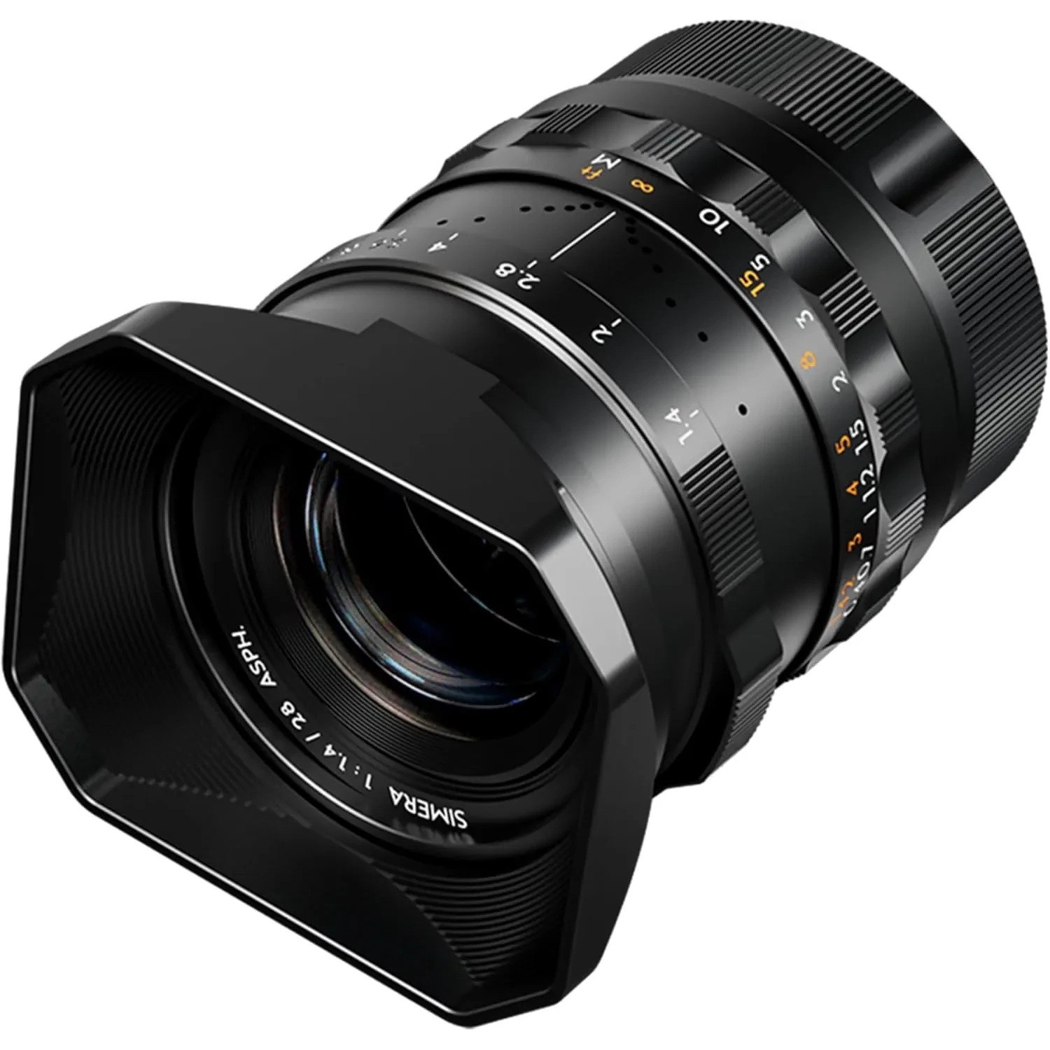 Black Thypoch Simera 28 mm f/1.4 Type II lens for Leica M