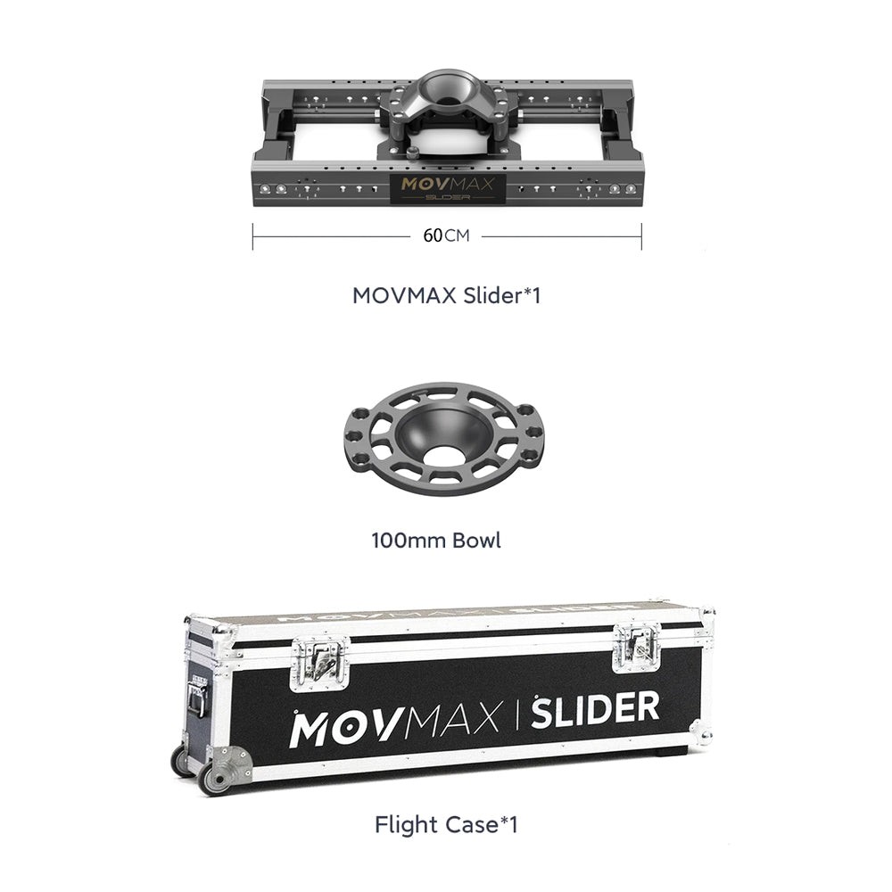 MOVMAX Slider with 100mm Bowl Mount (600mm)
