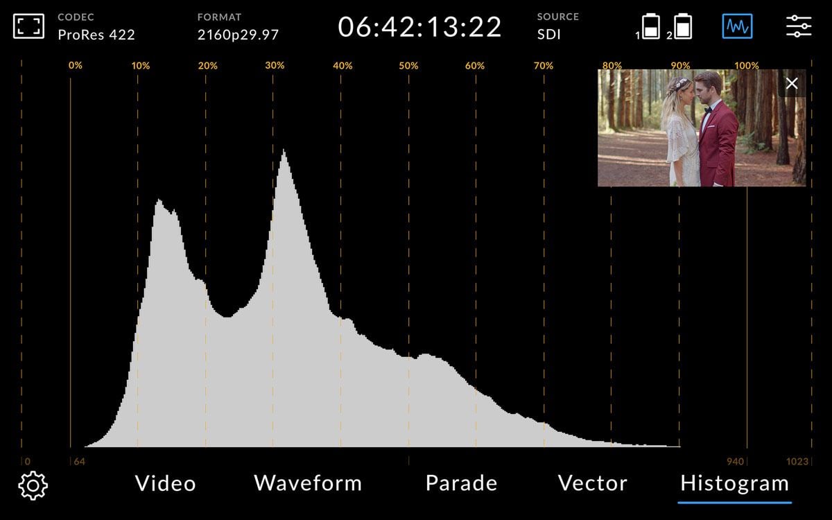 Video Assist 7″ 12G HDR – Scopes always available