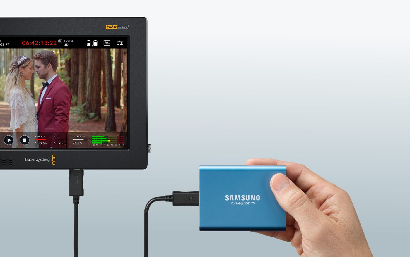 Video Assist 7″ 12G HDR – Two SD slots and external USB-C disk