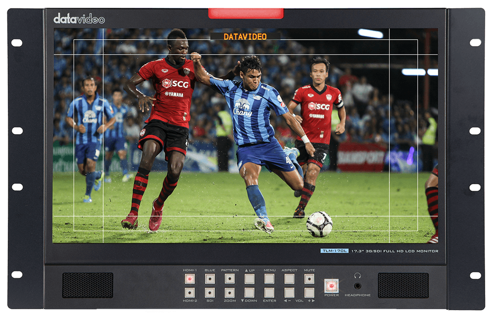 Datavideo TLM-170LR 17.3-inch Full HD 7RU rackmount monitor, front view