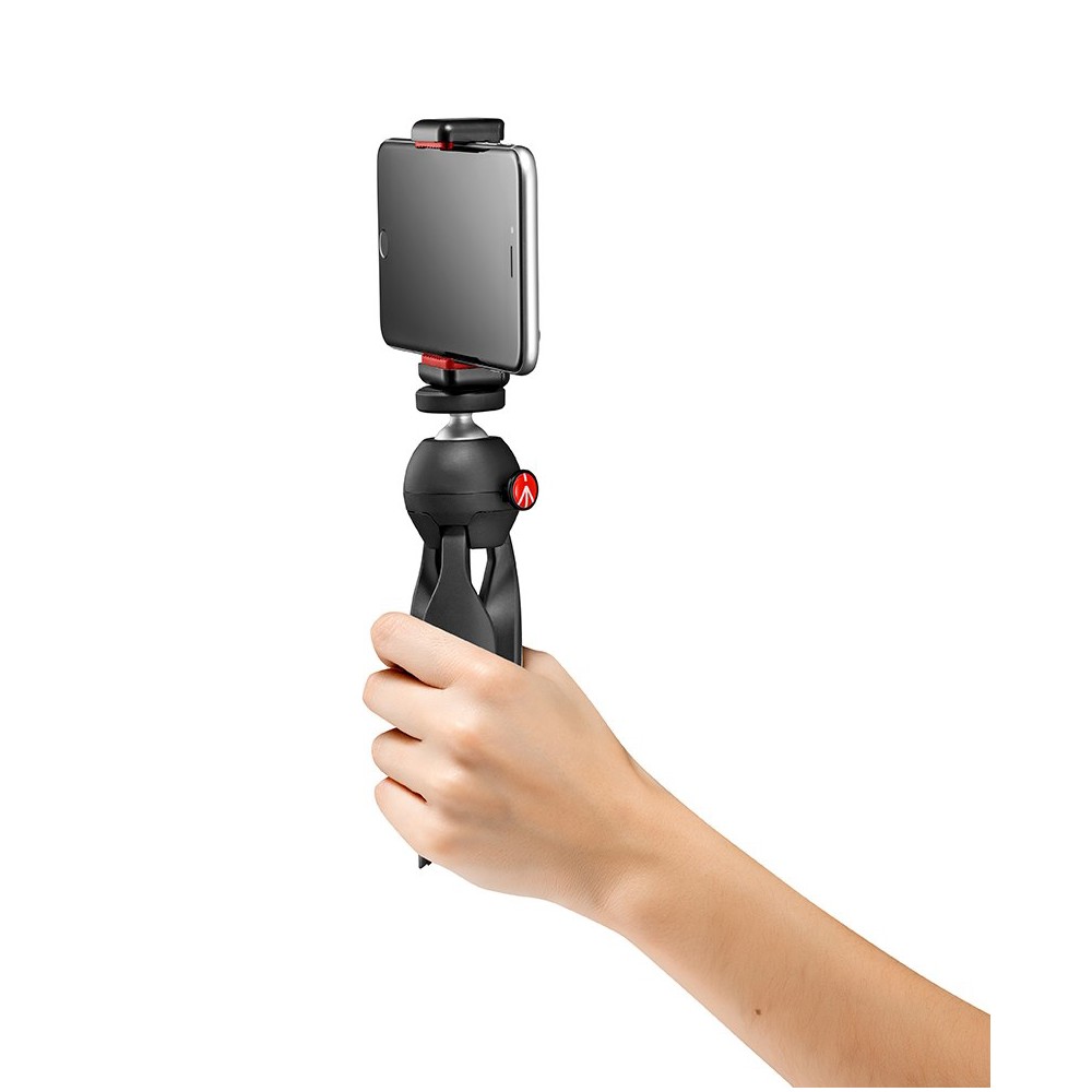 Detail of the Manfrotto universal smartphone clamp