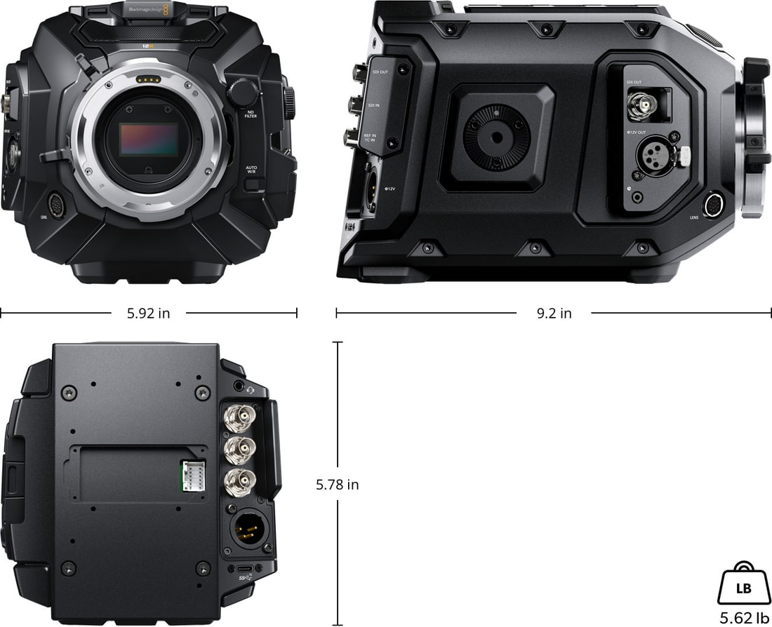 Blackmagic URSA Mini Pro 12K – Dimensions and weight
