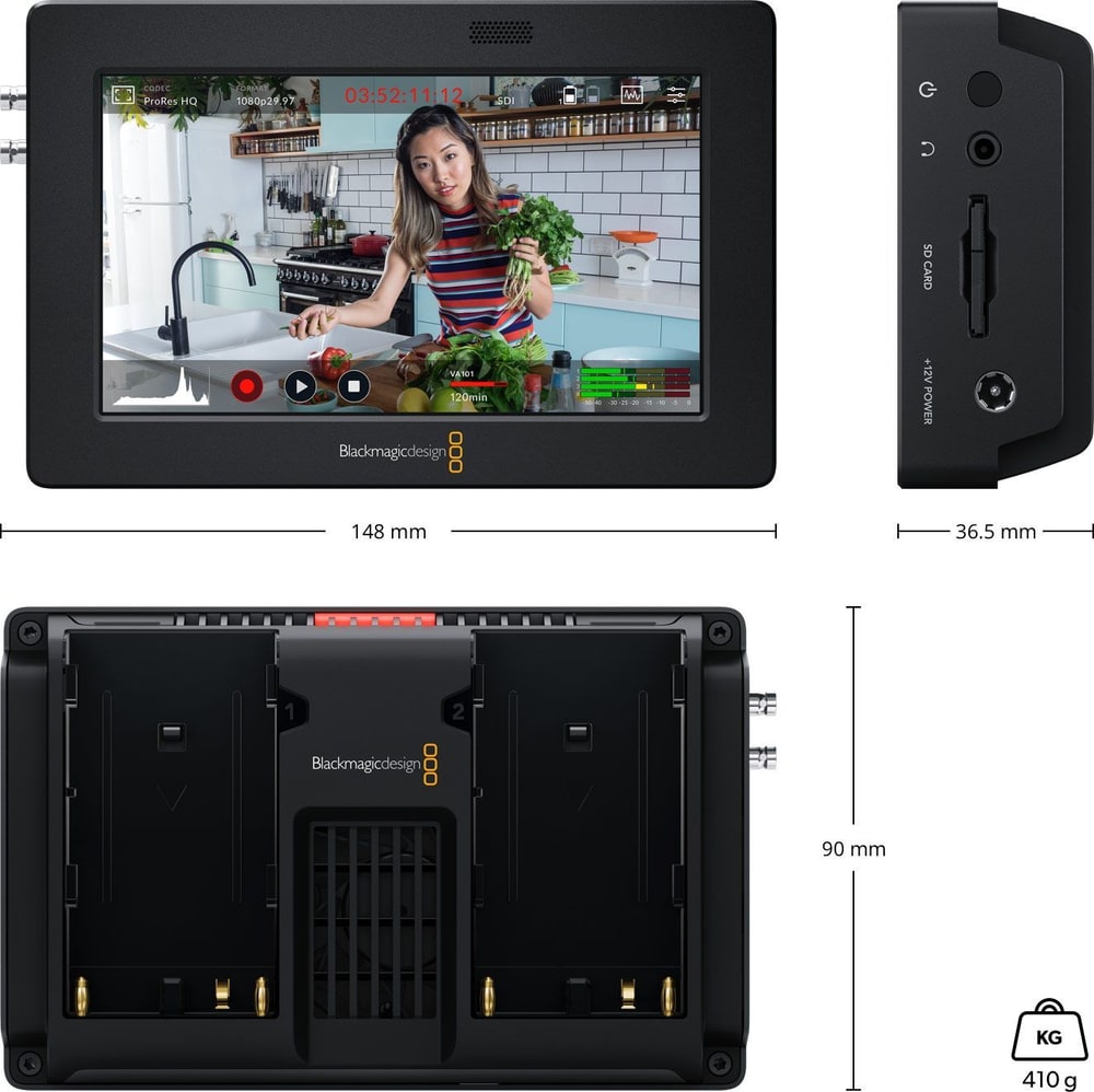 Video Assist 5″ 3G – Dimensions and weight