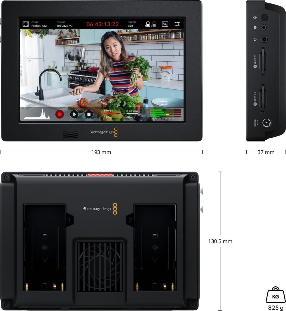 Video Assist 7″ 3G – Dimensions and weight