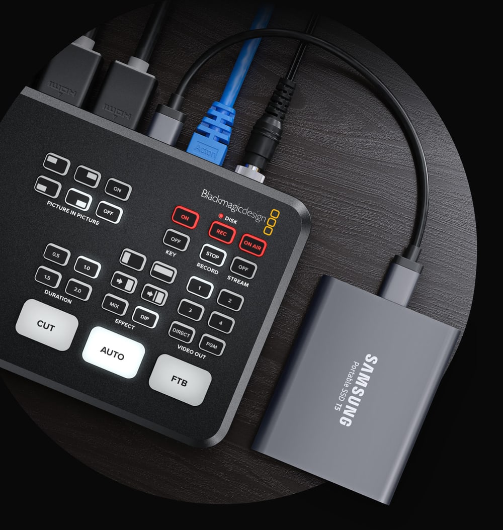 ATEM Mini Pro ISO – Recording to USB disks