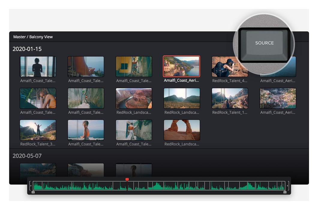 DaVinci Resolve Speed Editor – Source tape