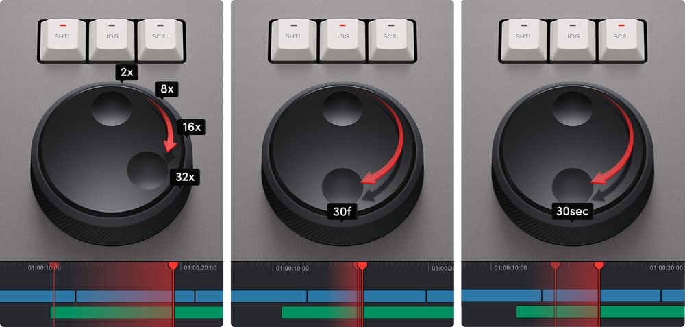 DaVinci Resolve Speed Editor – Shuttle, Jog and Scroll