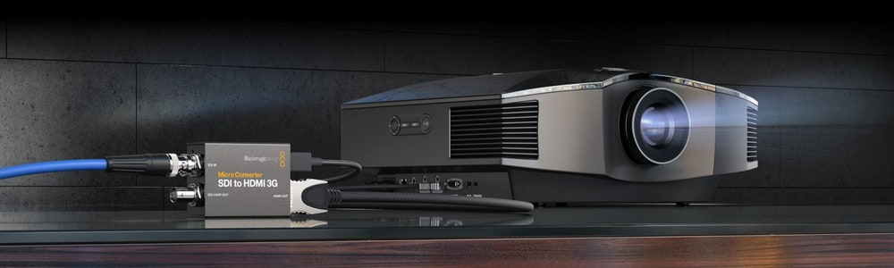 Micro Converter SDI to HDMI 3G – A television or projector as a broadcast monitor