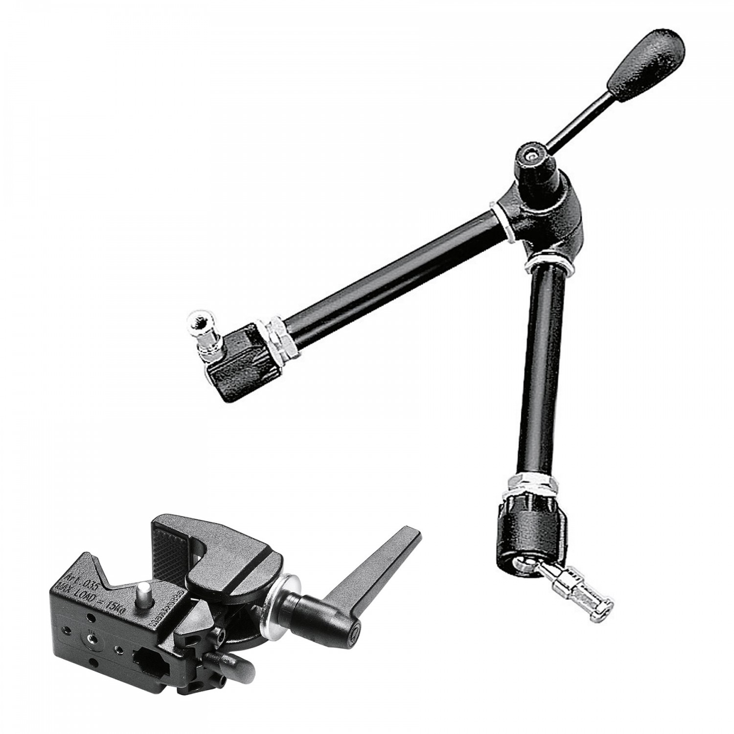 Complete Manfrotto 143R kit with Magic Arm and 035 Super Clamp