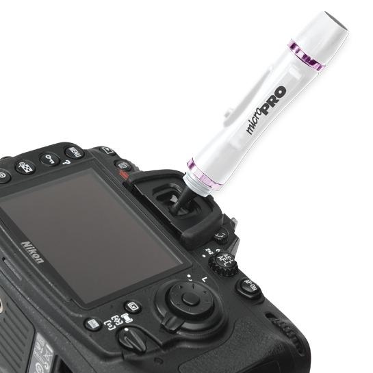 LENSPEN MicroPro cleaning a camera viewfinder eyepiece