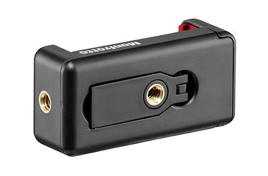Rear of Manfrotto MCLAMP showing two quarter-inch threads