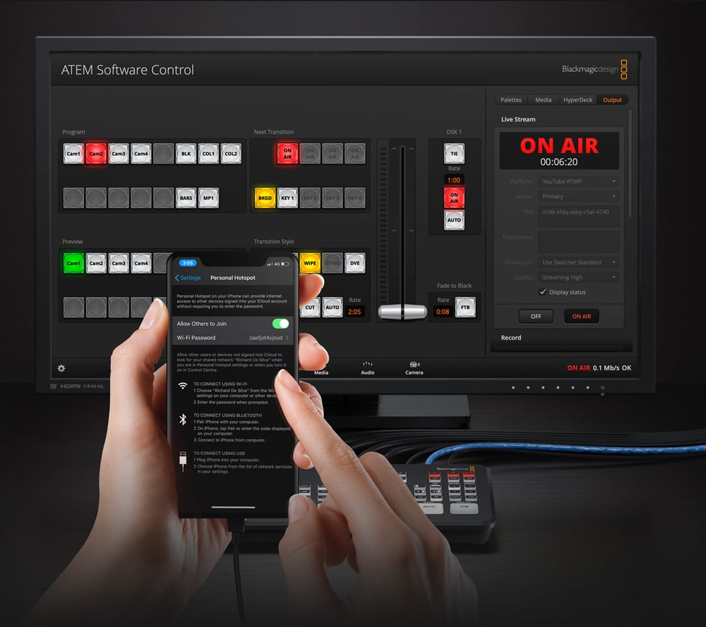 ATEM Mini Extreme – Streaming and recording without a computer