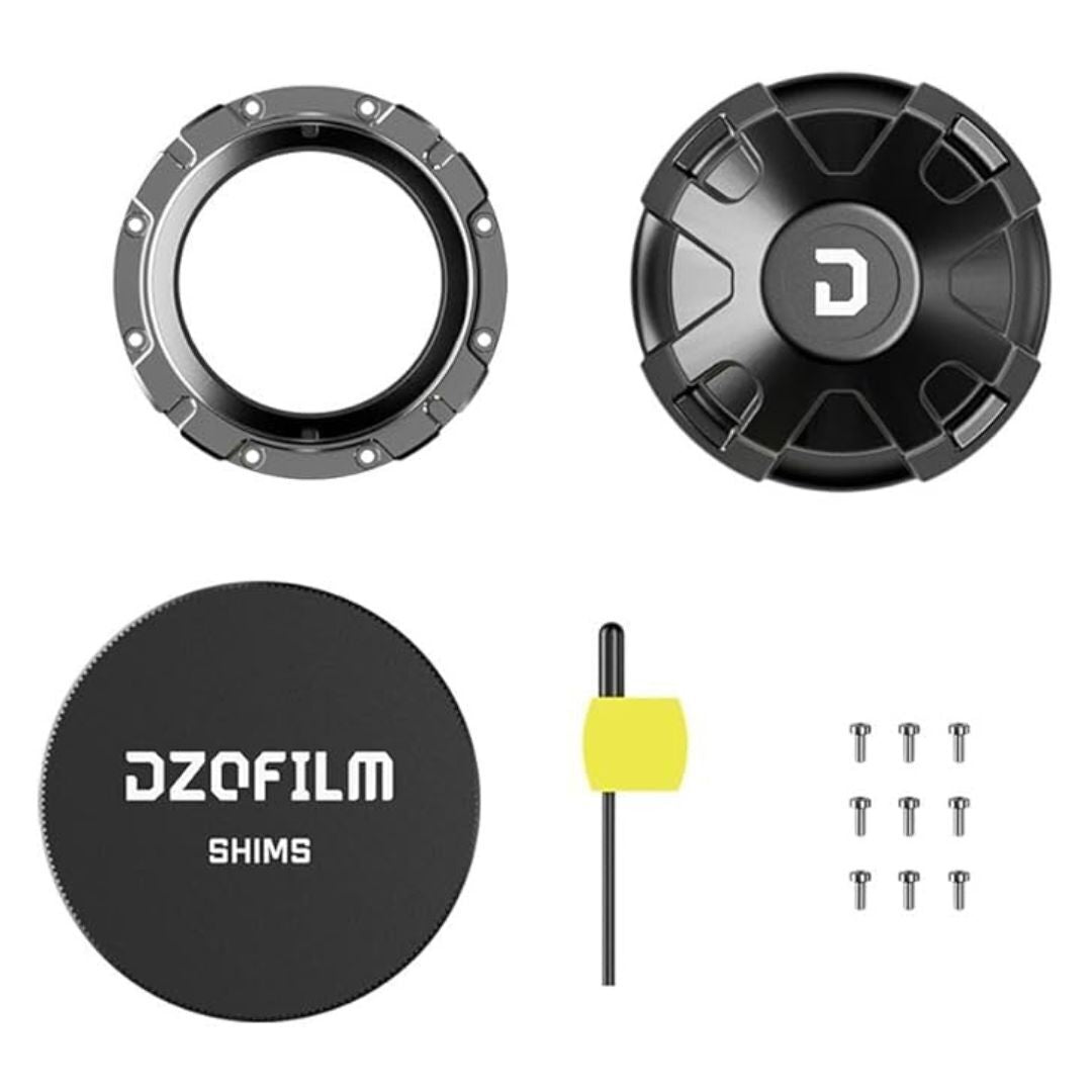 DZOFILM PL mount, cap, shim set, screwdriver and mounting screws