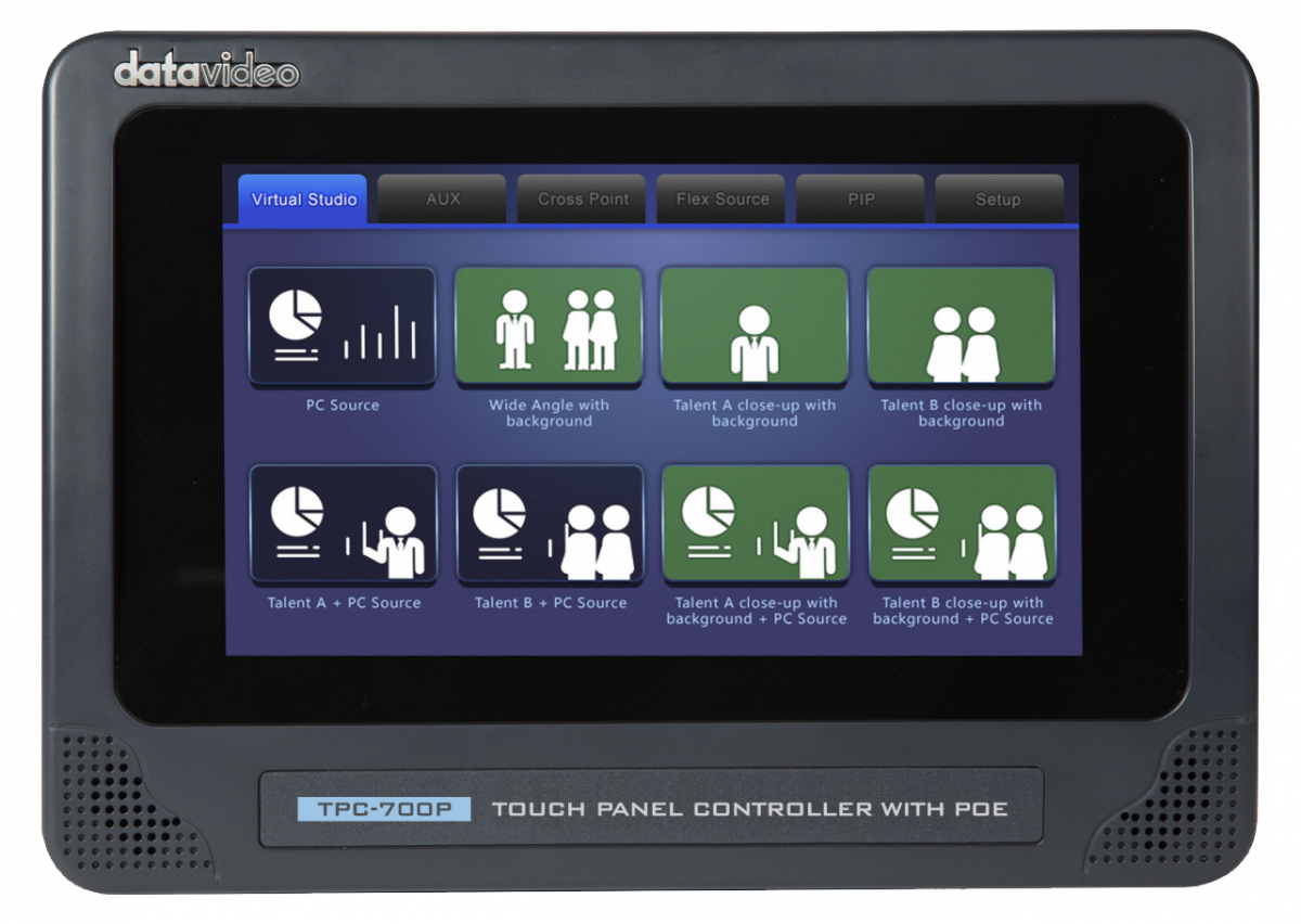 Touch presets and configurable buttons on the TPC-700P