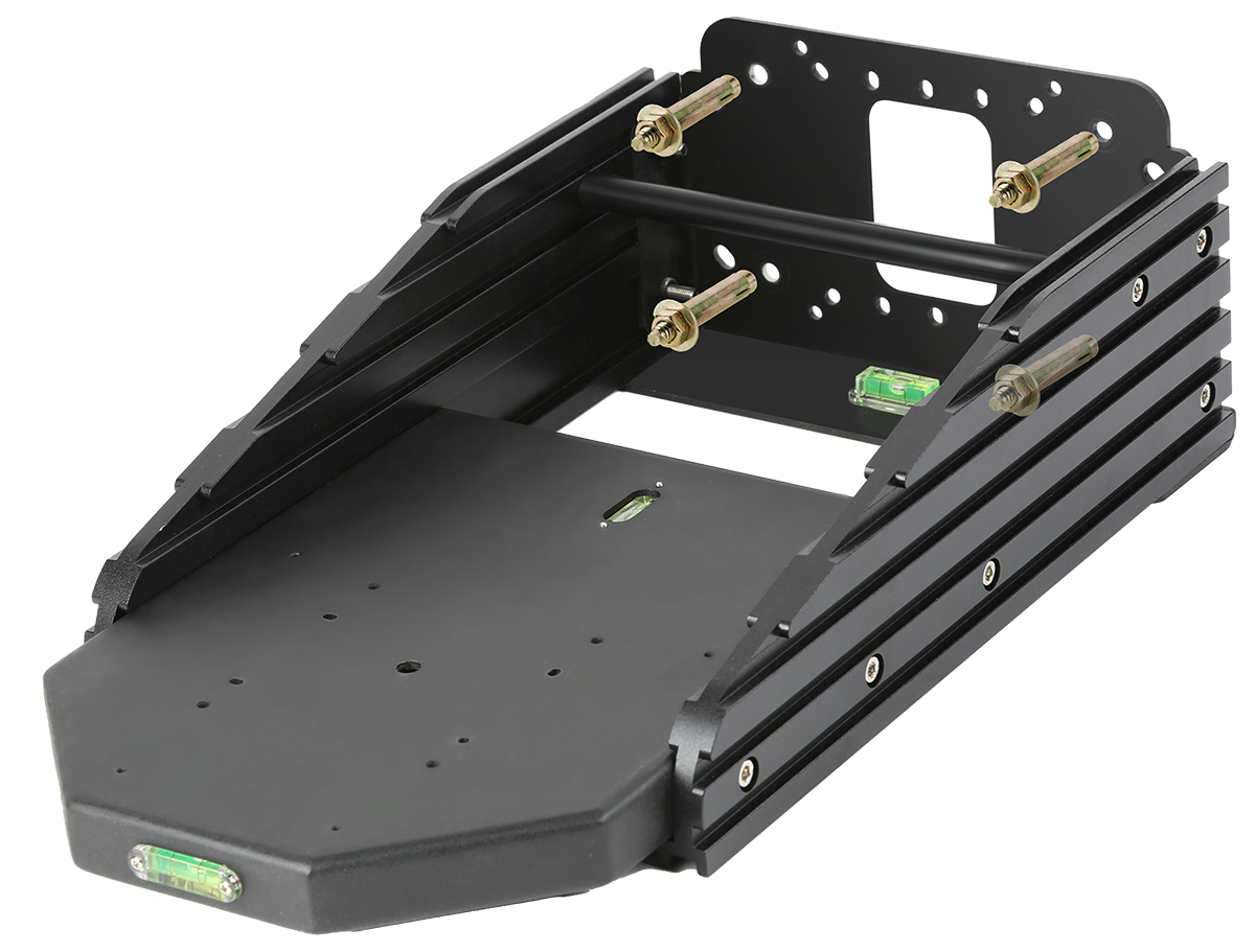 Integrated bubble levels and expansion bolts for accurate WM-11 alignment and mounting