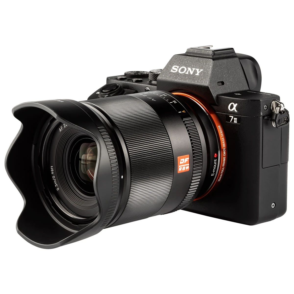 Viltrox 24mm F1.8 FE mounted on a Sony camera