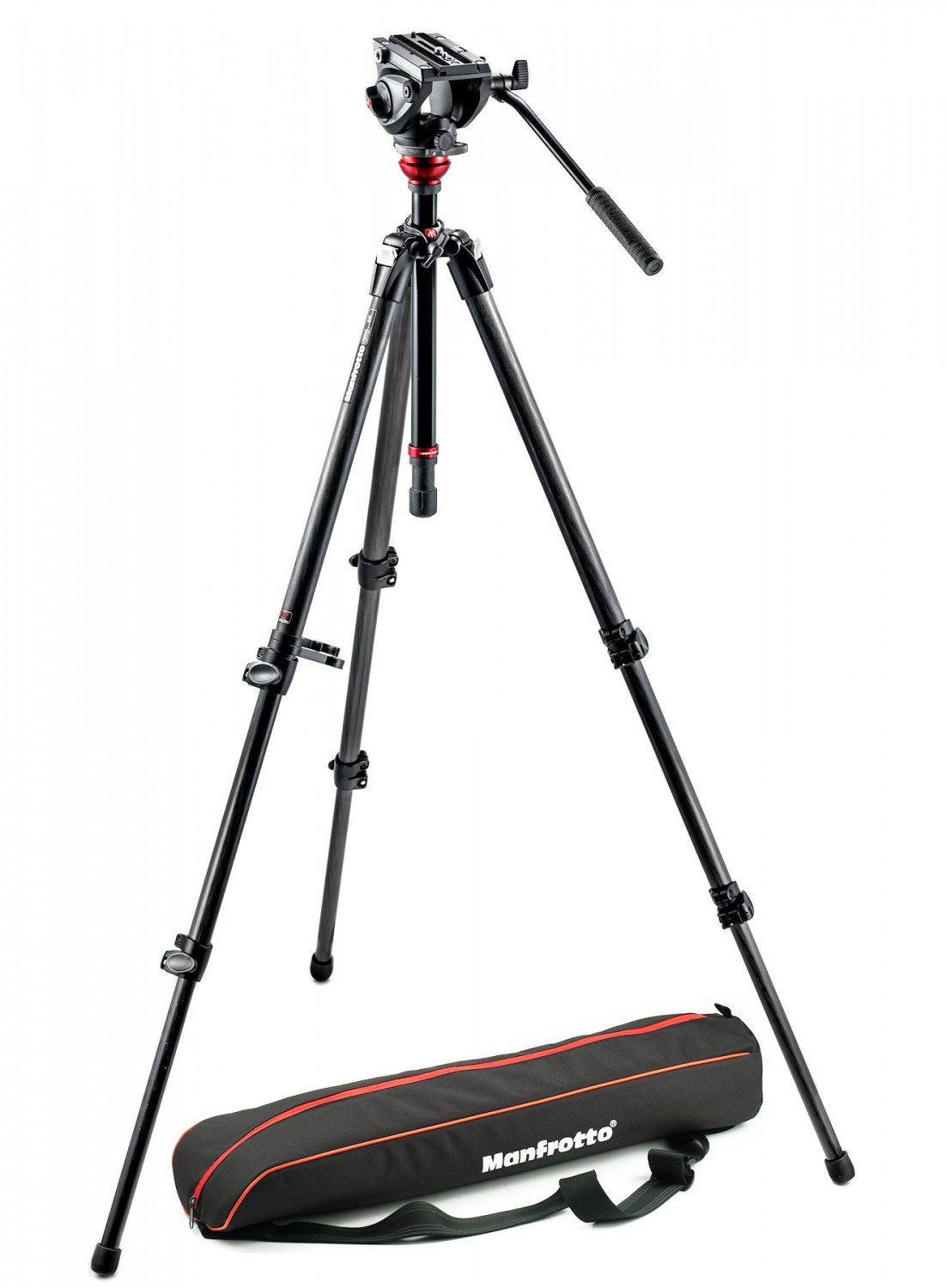 Manfrotto MVH500AH carbon video system with 755CX3 tripod and bag
