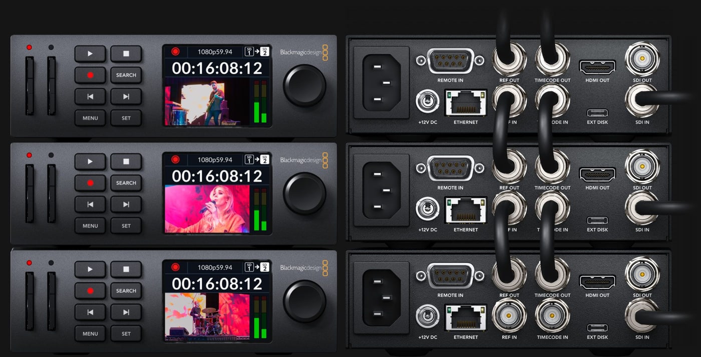 HyperDeck Studio HD Mini – Timecode and sync for ISO recording