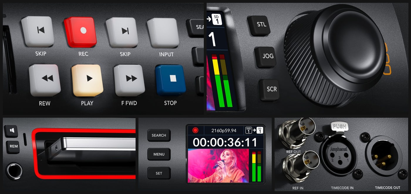 HyperDeck Studio 4K Pro – Metal search dial with clutch