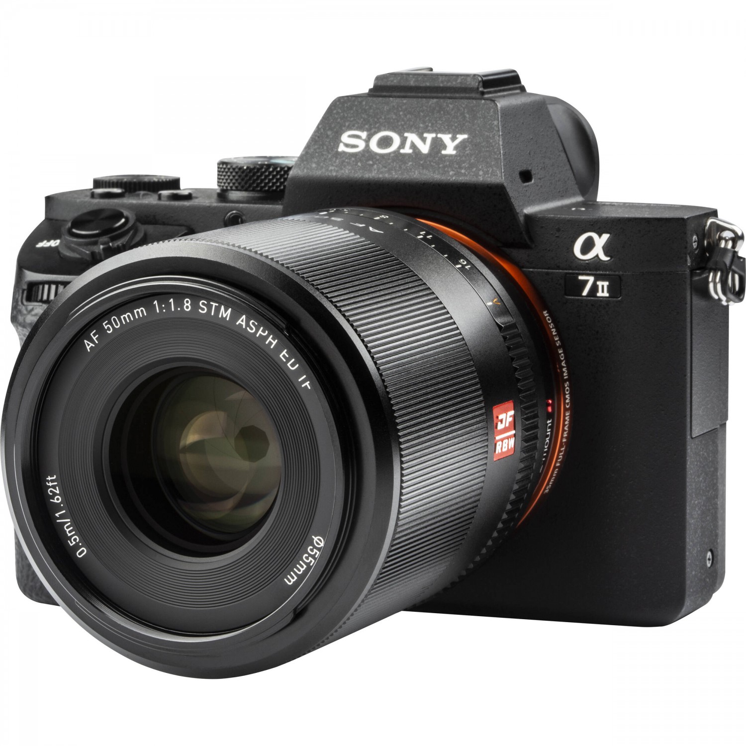 Viltrox 50mm F1.8 FE mounted on Sony