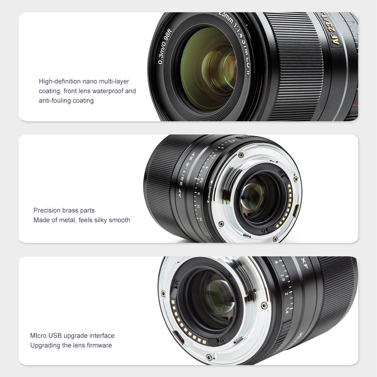 Eye autofocus support on the Viltrox 23mm lens