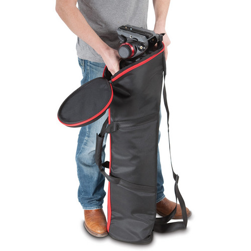Carrying the Manfrotto MBAG100PNHD bag vertically