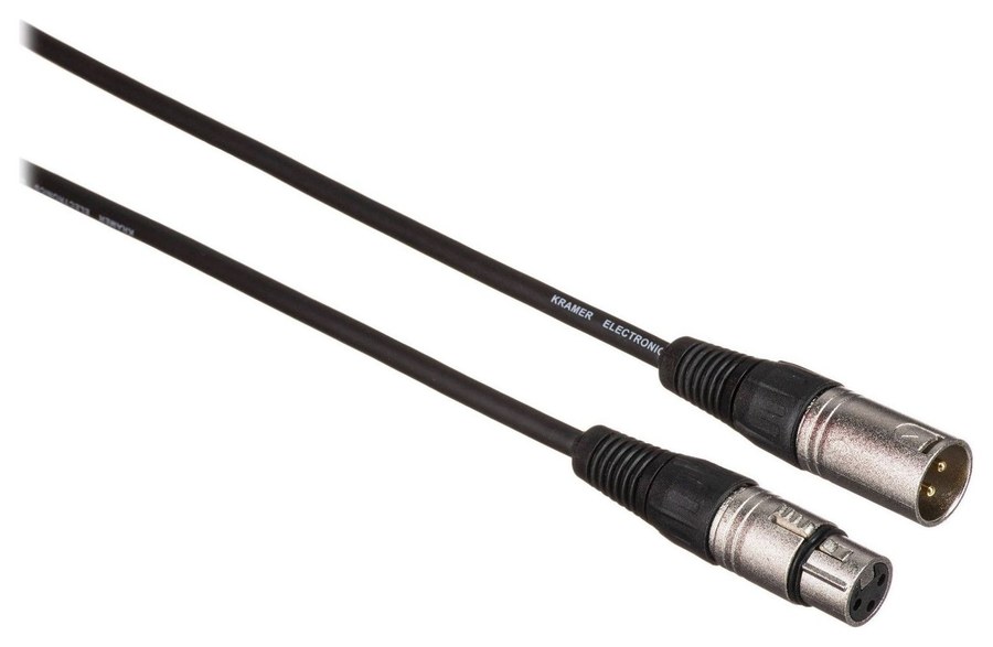 Kramer XLR quad cable, 0.5 m – XLR male and female connectors