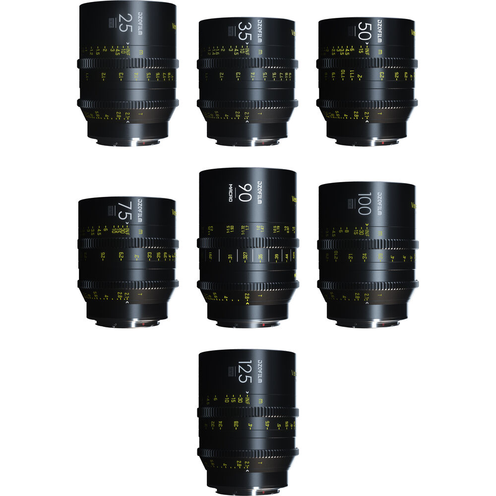 DZOFILM Vespid Kit B (25, 35, 50, 75, 100, 125 T2.1 + Macro 90mm T2.8) (PL Mount)