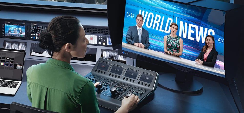 Blackmagic URSA Broadcast G2 – A studio camera controlled by an ATEM switcher