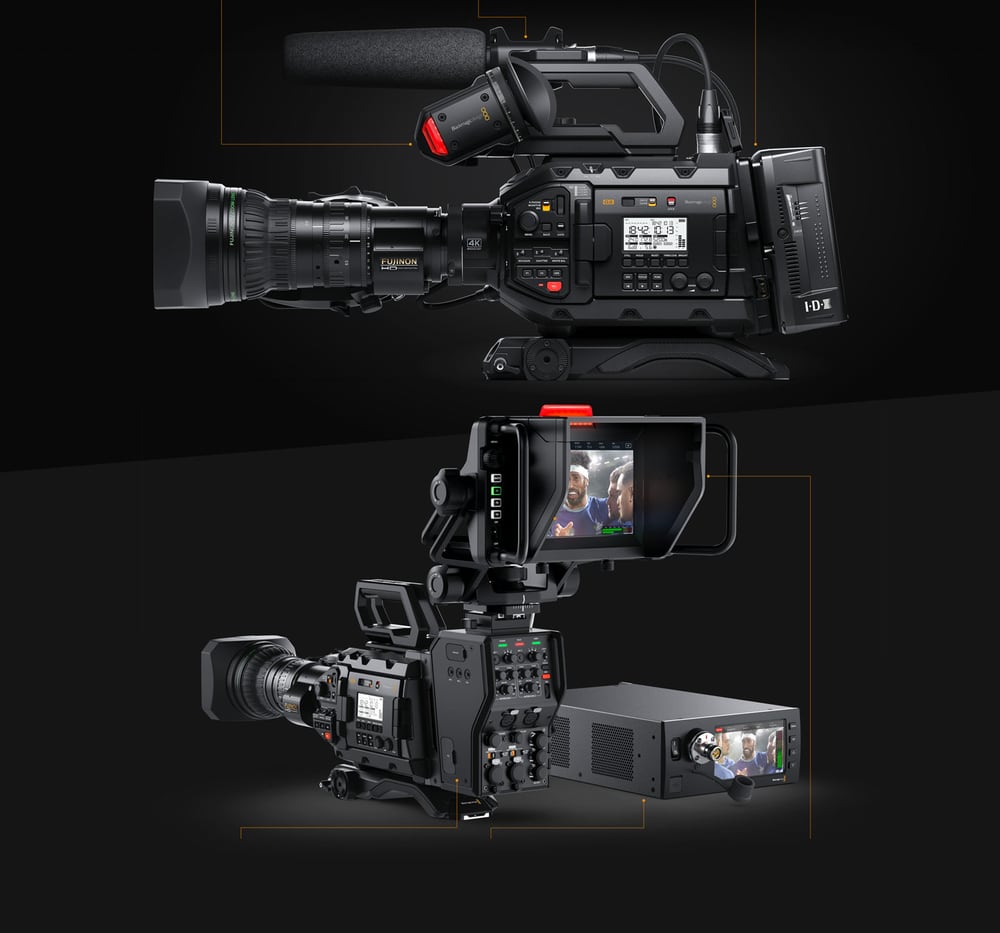 Blackmagic URSA Broadcast G2 – Viewfinders, SMPTE fiber and recorder