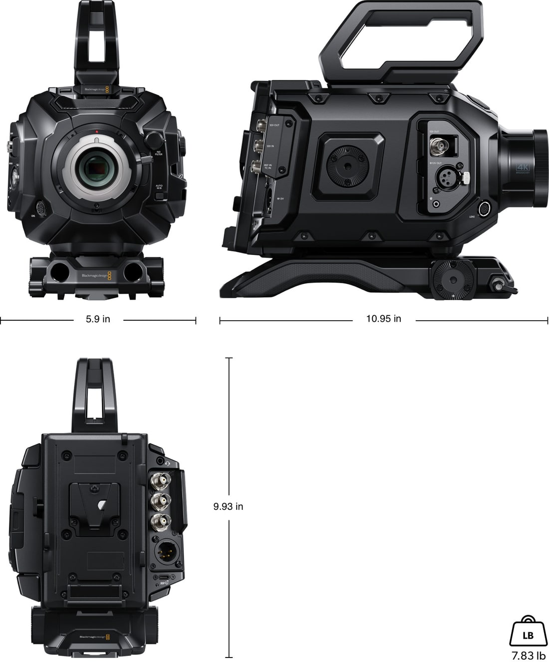 Blackmagic URSA Broadcast G2 – Dimensions and weight