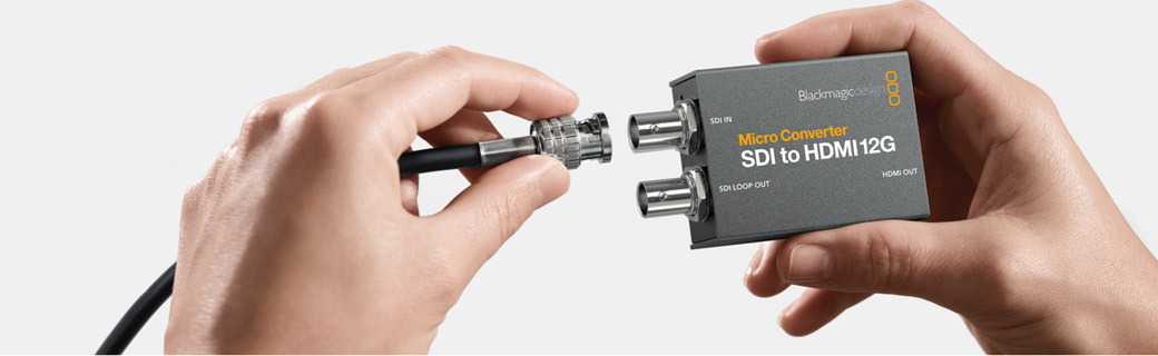 Compact Blackmagic Micro Converter SDI to HDMI 12G