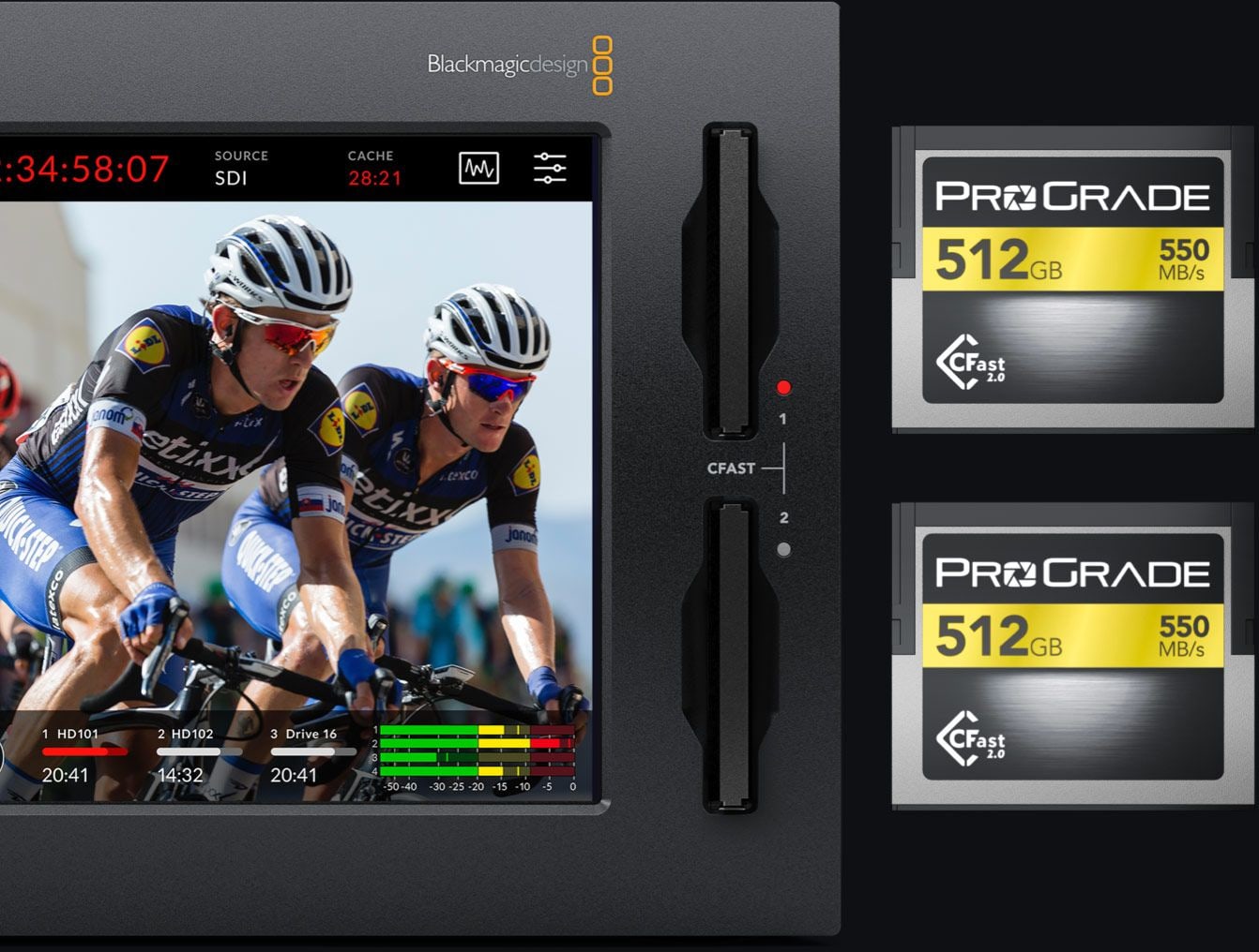 HyperDeck Extreme 4K HDR – Dual CFast cards for non-stop recording