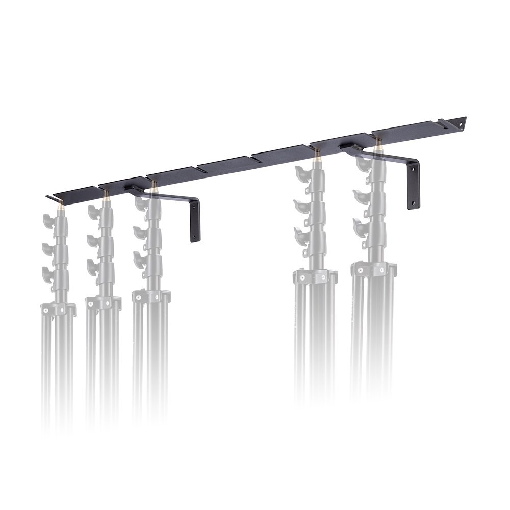 Capacity for eight light stands