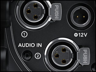 Blackmagic Pocket Cinema Camera 6K G2 – Two mini XLR inputs with phantom power