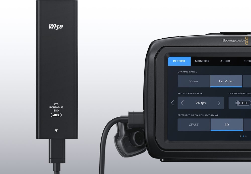 Blackmagic Pocket Cinema Camera 6K G2 – CFast and SD cards plus external disks via USB-C