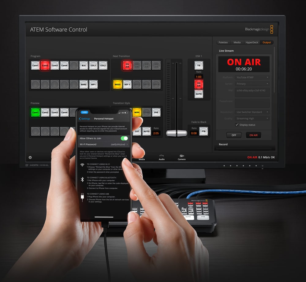 ATEM SDI Extreme ISO – Streaming over Ethernet and mobile data