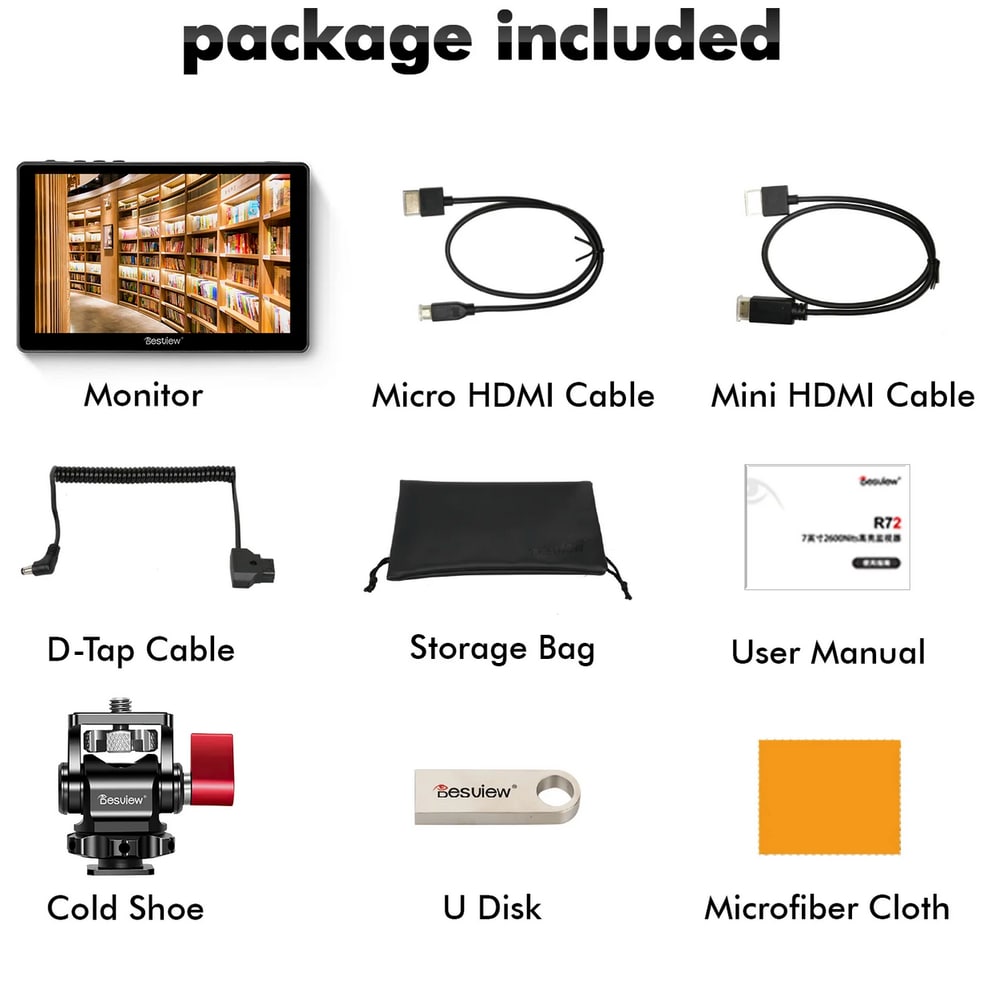 Desview R7II packing list