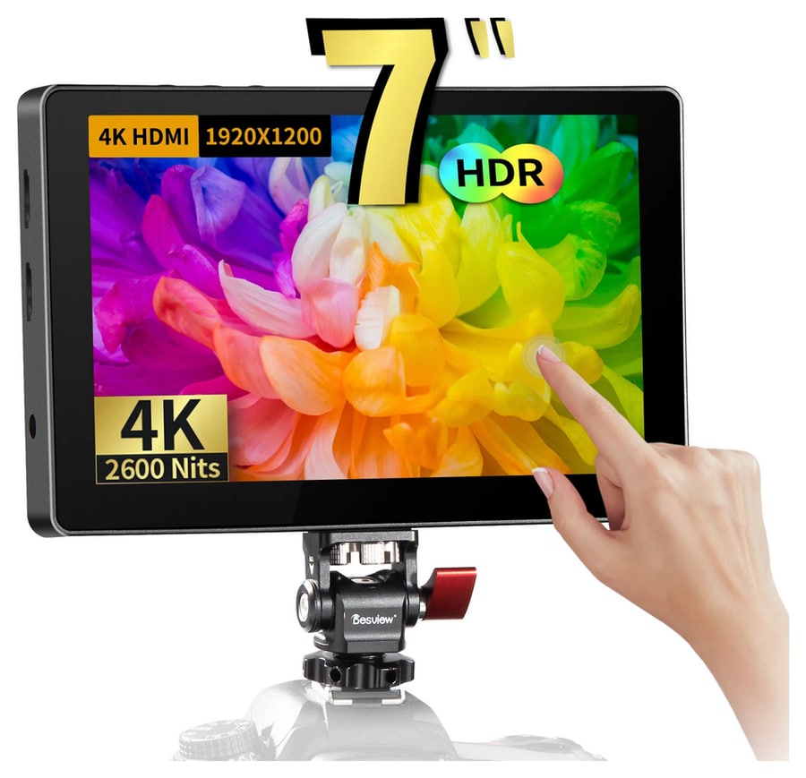 Slim, lightweight 7" monitor with HDR