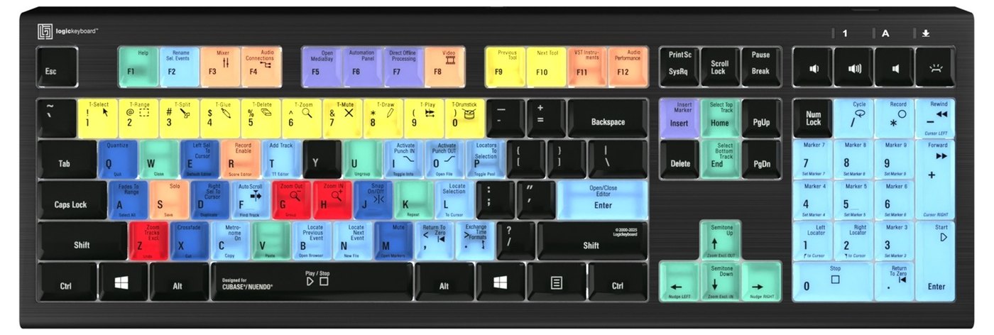 Steinberg Cubase and Nuendo shortcut layout