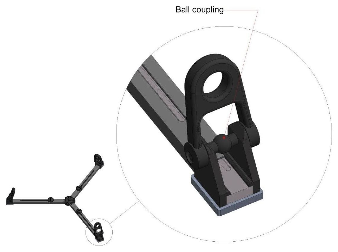 Cartoni S832 Standard Ground Spreader – Ball coupling