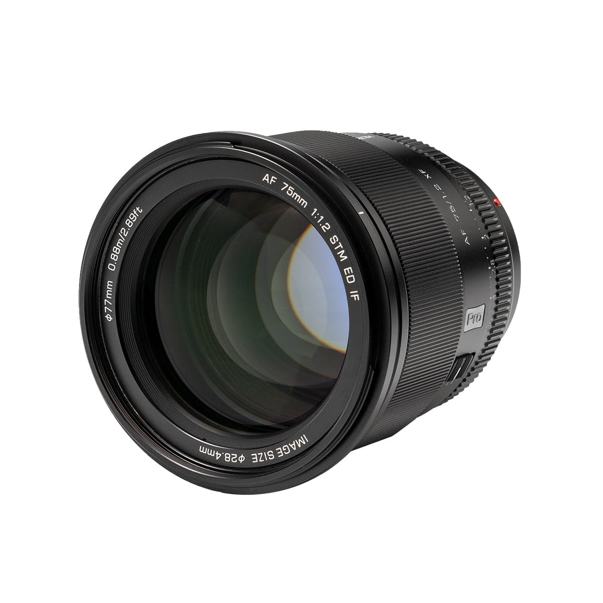 Front element detail of Viltrox AF 75mm F1.2 XF