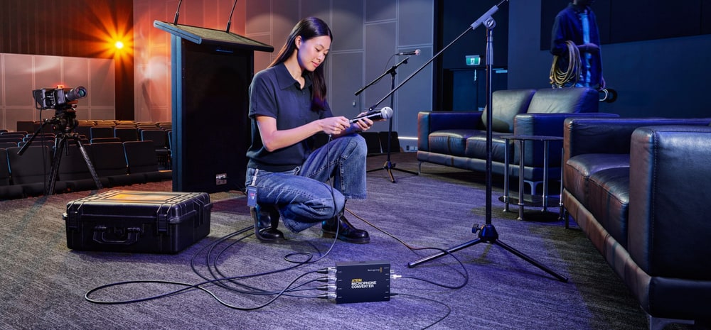 ATEM Microphone Converter – For microphones or an external mixer