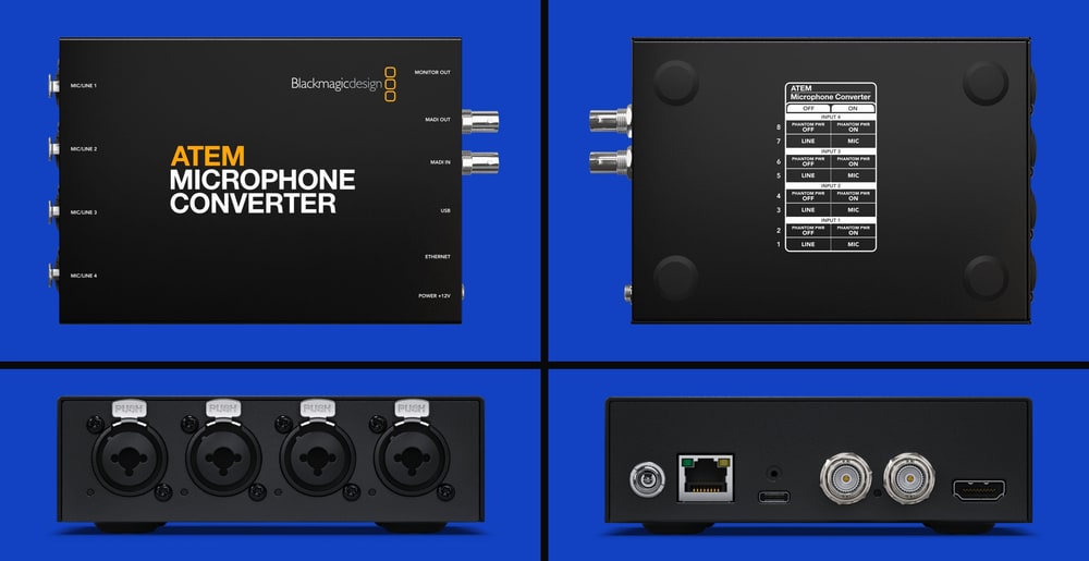 ATEM Microphone Converter – Combination XLR/TRS inputs