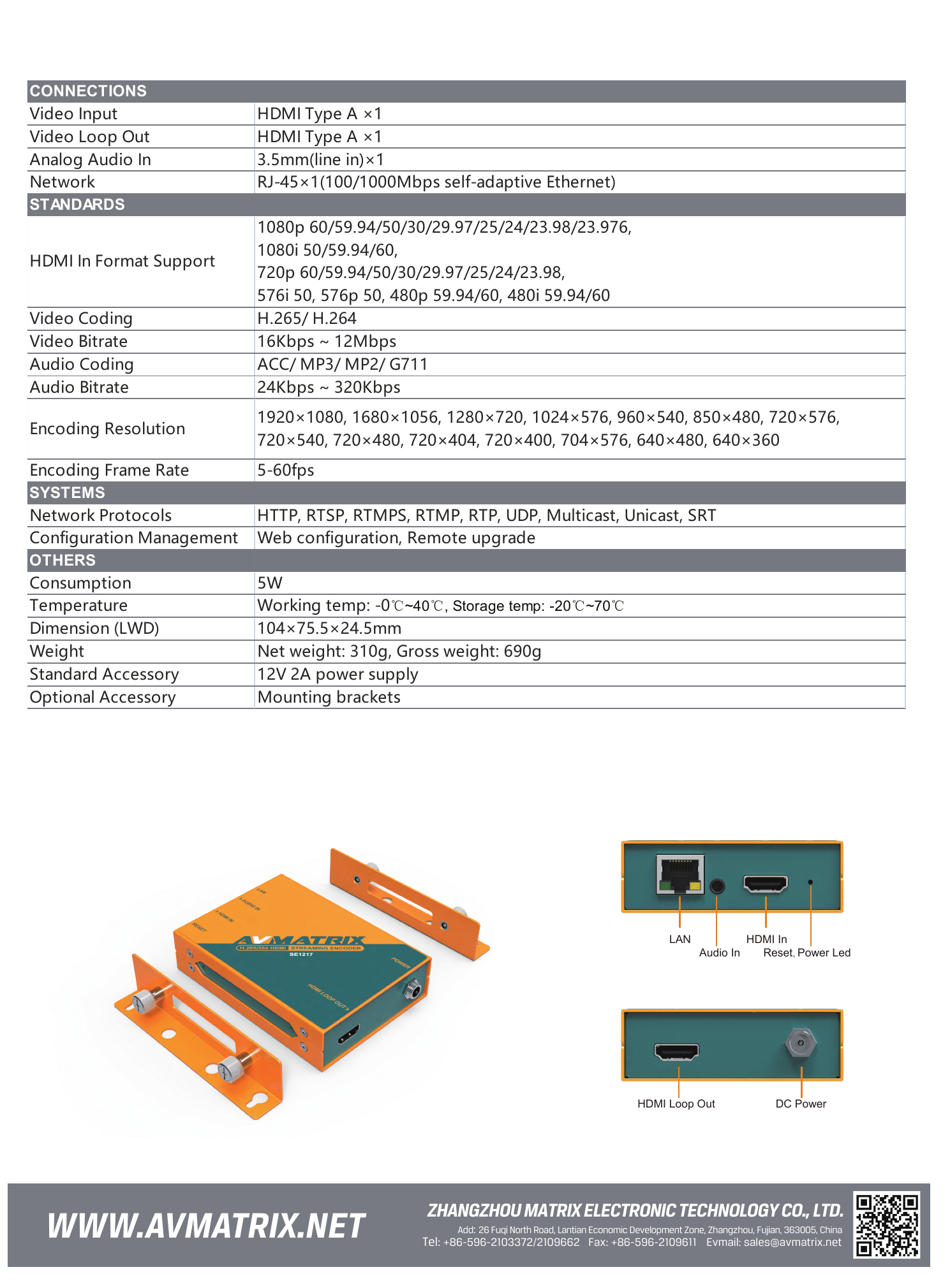 AVMATRIX SE1217